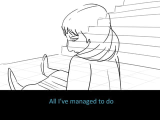 All I’ve managed to do
 