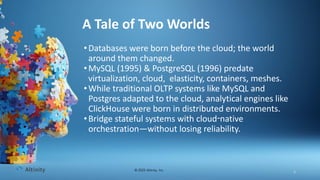 Running Non-Cloud-Native Databases in Cloud-Native Environments ...