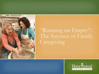 “ Running on Empty”: The Stresses of Family Caregiving “ Running on Empty”: The Stresses of Family Caregiving 