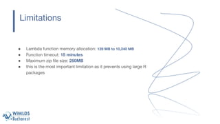 Running R on AWS Lambda by Ana-Maria Niculescu | PPT