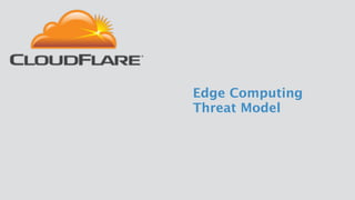 Edge Computing
Threat Model
 