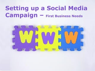 Setting up a Social Media Campaign –  First Business Needs 