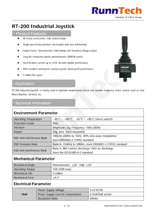 RunnTech Joystick Catalogue | PDF