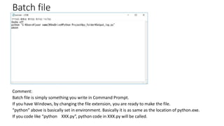 Run python from windows taskscheduler | PPT