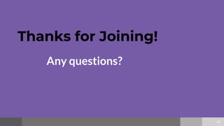 Thanks for Joining!
Any questions?
18
 