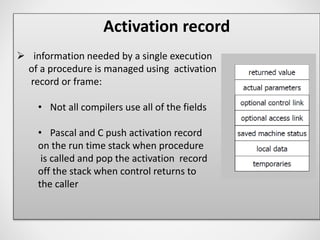 Run time administration | PPTX