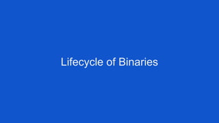 Lifecycle of Binaries
 