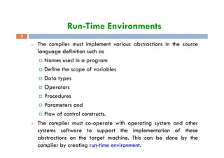 Run time storage | PDF