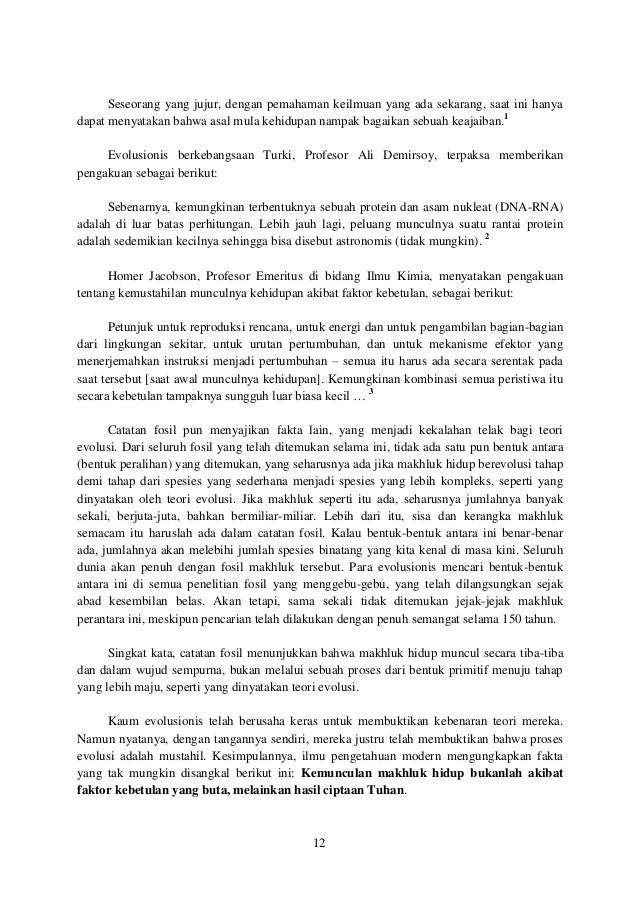 Runtuhnya Teori Evolusi Darwin Hanya Dengan 20 Pertanyaan