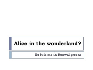 Alice in the wonderland?
No it is me in Runwal greens
 