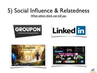 5) Social Inﬂuence & Relatedness
What others think can kill you
 