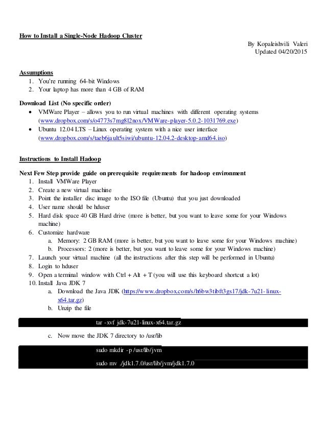 Hadoop Installation On Windows 7 64 Bit