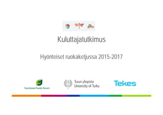 Kuluttajatutkimus
Hyönteiset ruokaketjussa 2015-2017
1
 