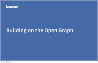Building on the Open Graph




Tuesday, 22 May 12
 