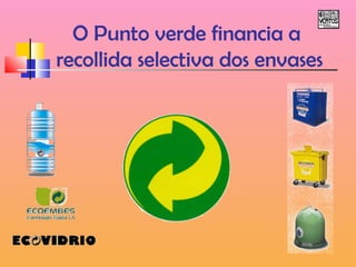 O Punto verde financia a 
recollida selectiva dos envases 
 