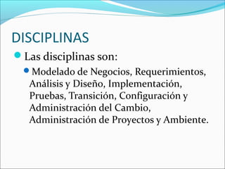Rup disciplinas