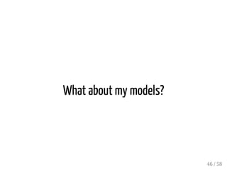 Cache-Control: public - Any cache can store a copy of the content. 
Cache-Control: private - Don't store, this is for a single user. 
Cache-Control: no-cache - Re-validate before serving this content. 
Cache-Control: no-store - Don't store this content. Ever. At all. Please. 
Cache-Control: public, max-age=[seconds] - Caches can store this content for n 
seconds. 
Cache-Control: s-maxage=[seconds] - Same as max-age but applies specifically 
to proxy 
45 / 58 
 