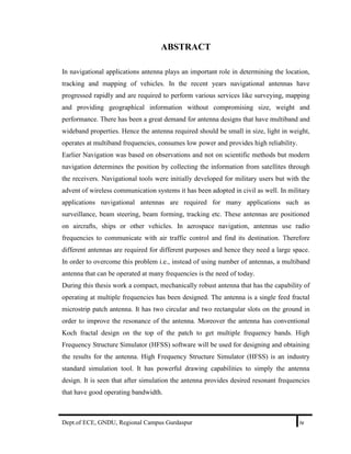 FRACTAL ANTENNA FOR AEROSPACE NAVIGATION | PDF