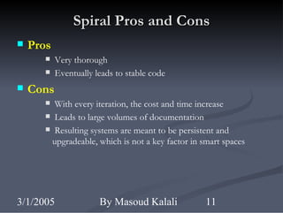Spiral Pros and Cons ,[object Object],[object Object],[object Object],[object Object],[object Object],[object Object],[object Object]