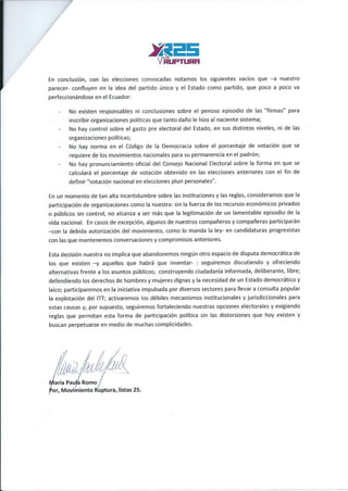 Ruptura al CNE, octubre 2013