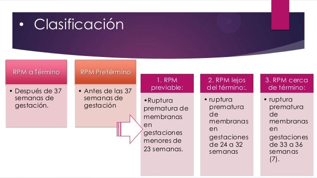 Ruptura prematura de membranas (RPM)