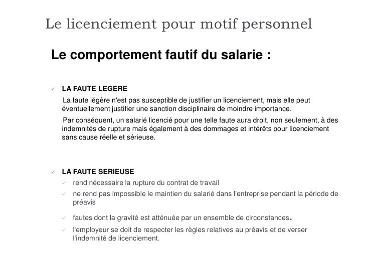 Modes De Rupture Du Contrat De Travail