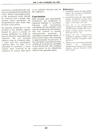 Rupture of the urinary bladder 