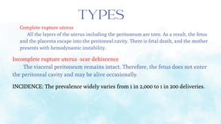 Rupture uterus etiology management investigation | PDF
