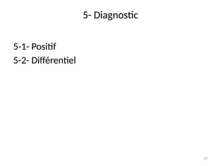 27
5- Diagnostic
5-1- Positif
5-2- Différentiel
 