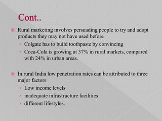 Colgate Rural Rural marketing and micro-finance | PPTX