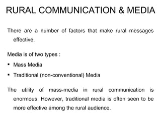 Rural Text Rural communication | PPT