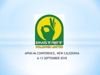 APNIC46 CONFERENCE, NEW CALEDONIA
6-13 SEPTEMBER 2018
 
