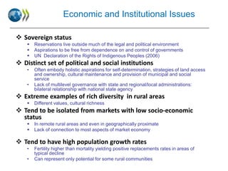 Rural Development and Indigenous Communities in Traditional Settlement ...
