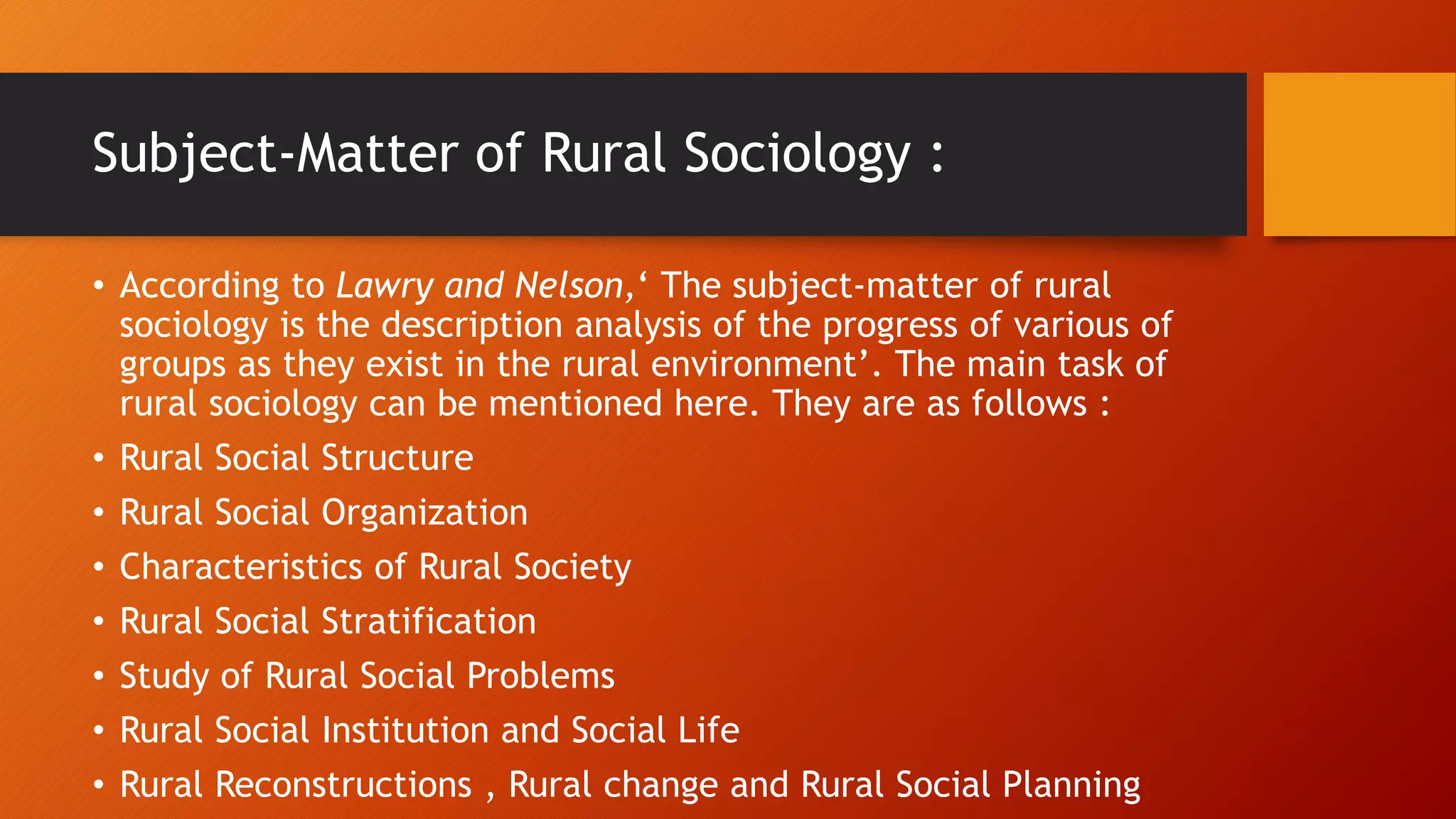 Rural sociology | PDF