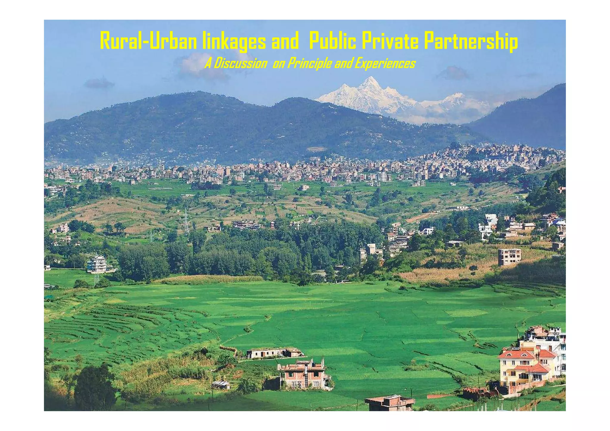 Rural urban linkages and public private partnership [compatibility mode ...
