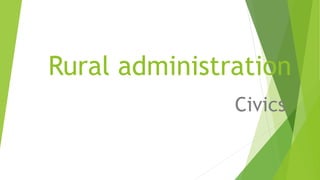 Rural administration
Civics
 