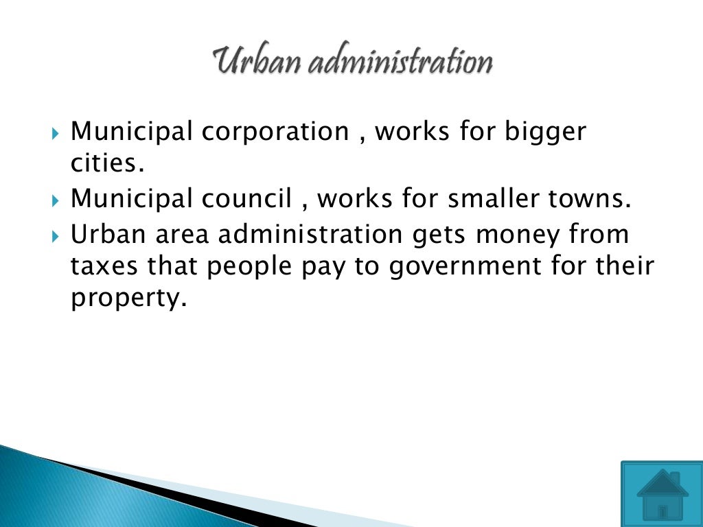 Rural and urban administration