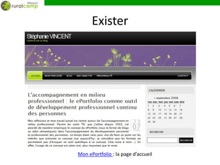 Exister




Mon ePortfolio : la page d’accueil
 