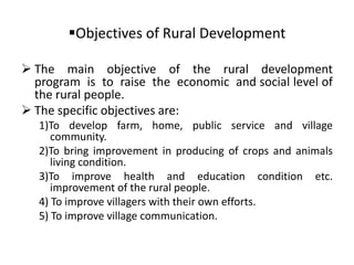 Objectives Of Rural Development RURAL_Chapt1.pptx