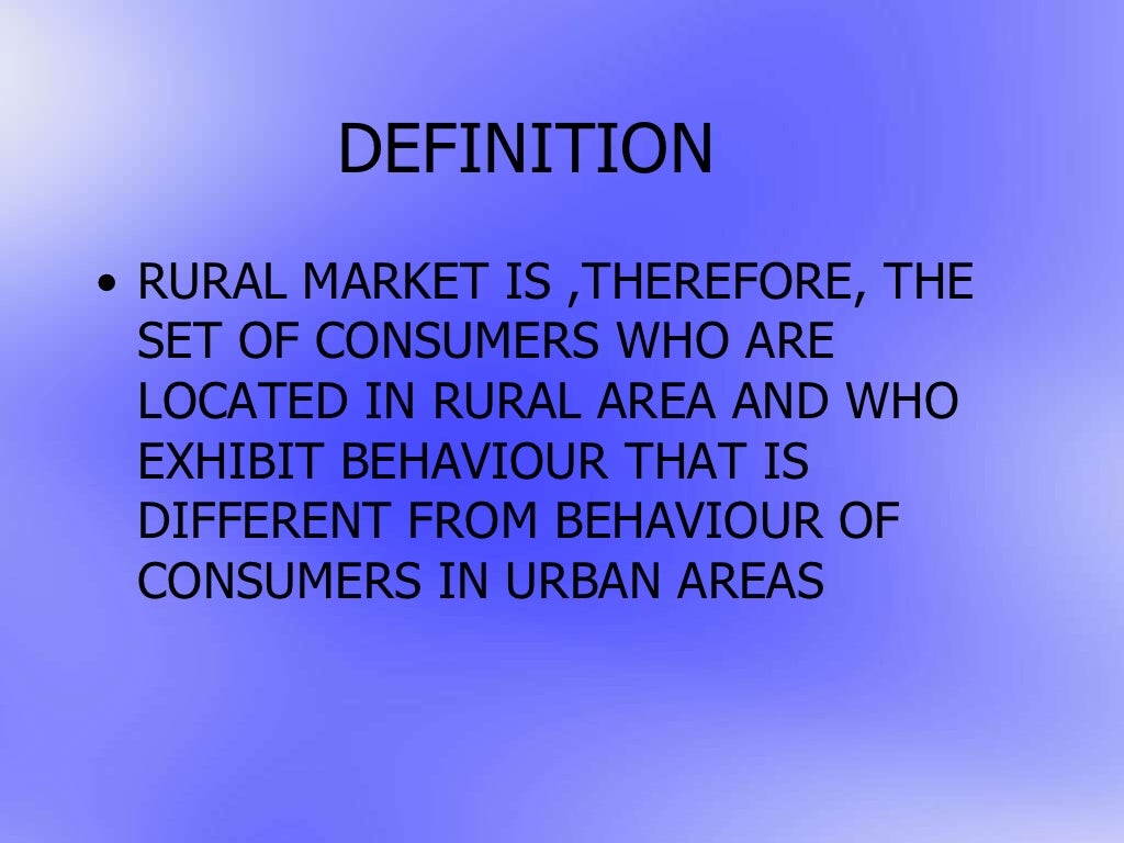 Rural definition