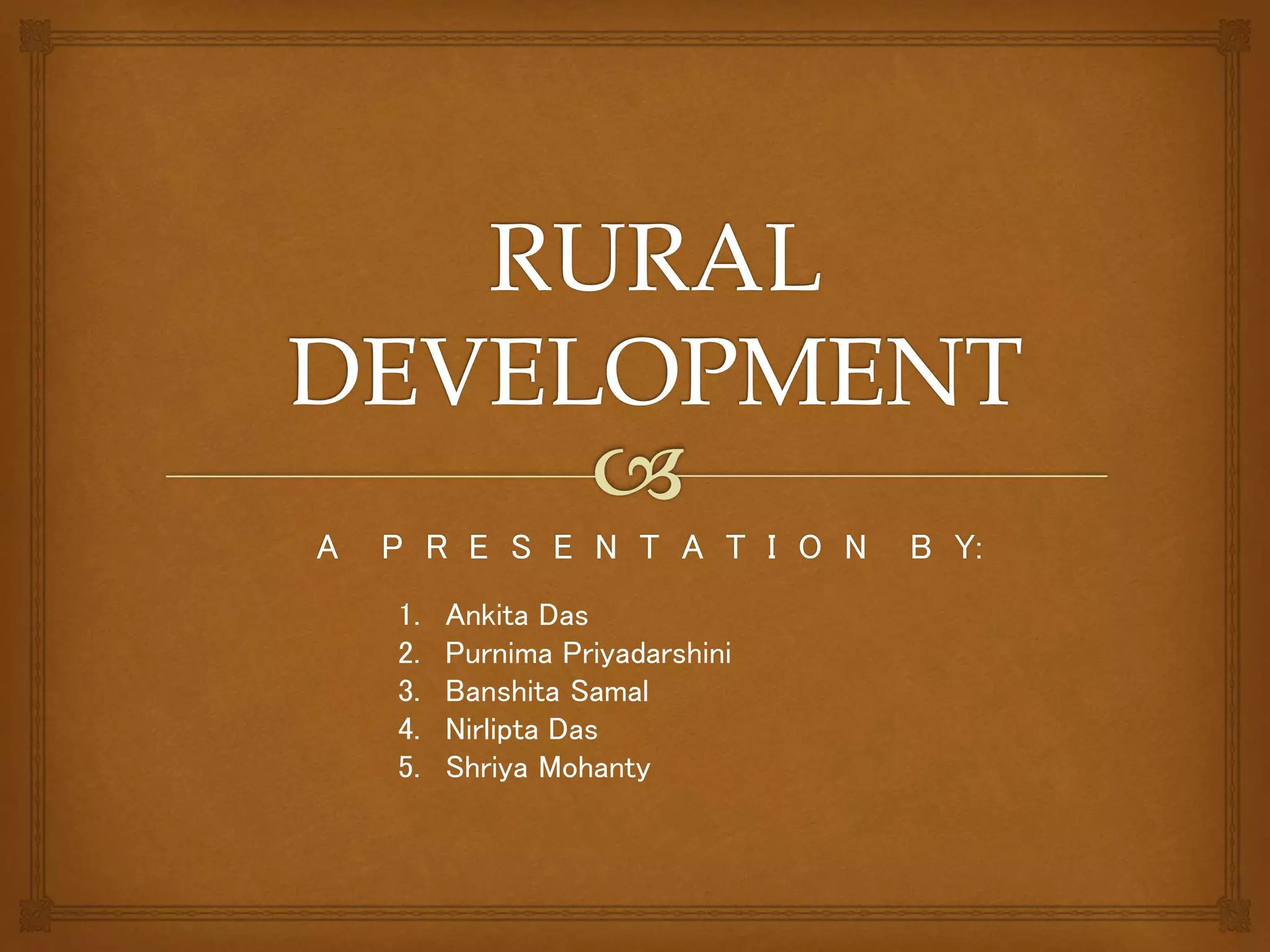 Rural development | PPTX
