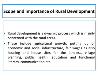 Main Components Of Rural Development Rural Development.pptx
