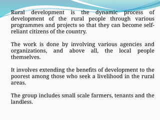 Main Components Of Rural Development RURAL DEVELOPMENT Extension Education.pptx
