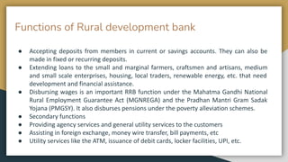 Rural Development Bank Roles Rural development bank | PDF