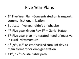Rural development infrastructure projects of india | PPTX