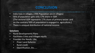 Unequal Rural Development Rural development in india | PPTX
