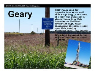 GRANT: $50,000 | PROJECT: Water Well Upgrades




  Geary
 