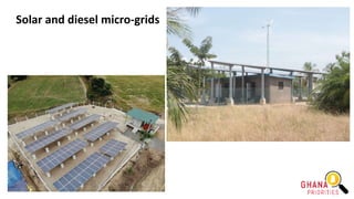 Solar and diesel micro-grids
 