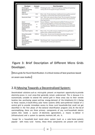 RURAL ELECTRIFICATION IN INDIA DECENTRALISED RENEWABLE ENERGY ...