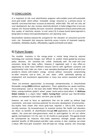 RURAL ELECTRIFICATION IN INDIA DECENTRALISED RENEWABLE ENERGY ...